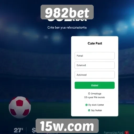 Como criar uma conta no 982bet